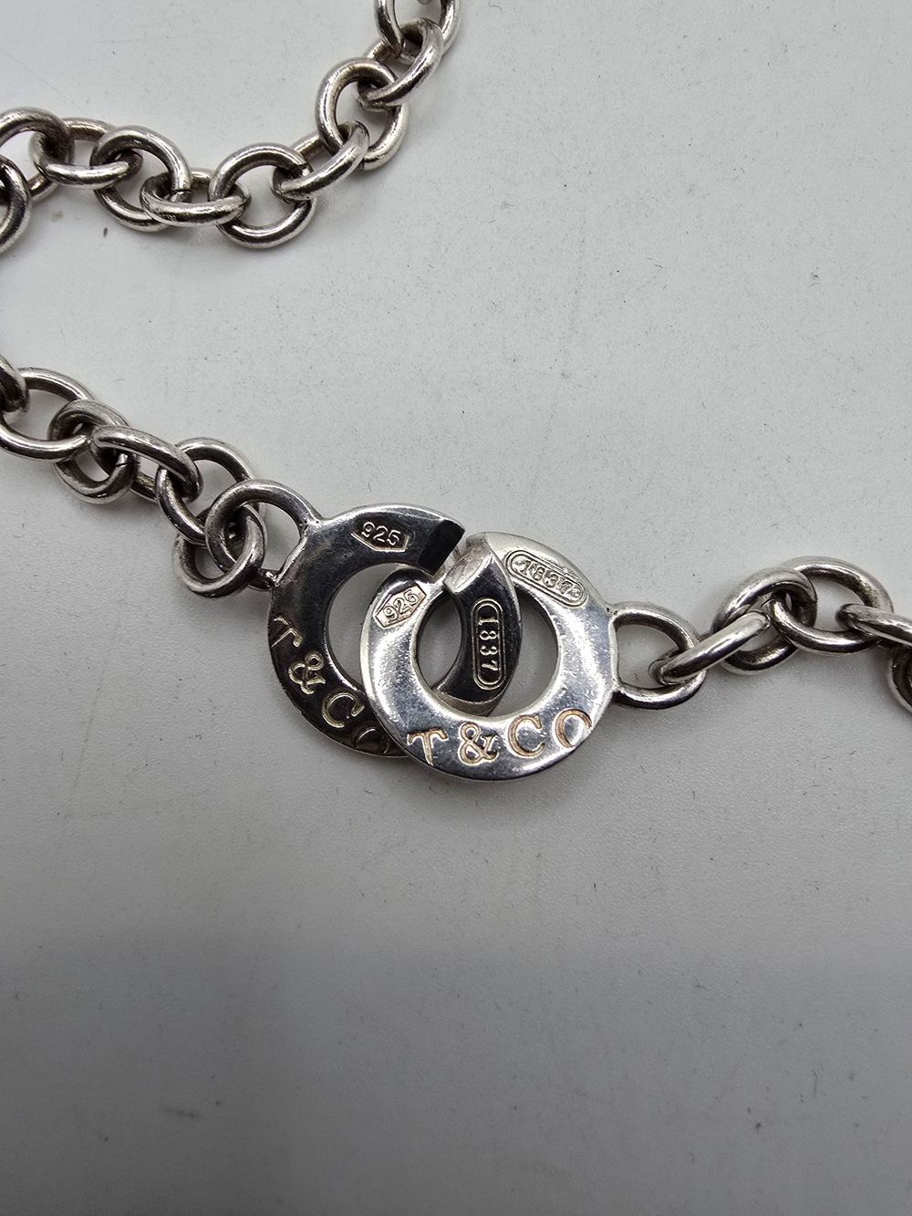 Tiffany & Co. 1837 Sterling Interlocking Circle Chain Necklace - Picture 2 of 4